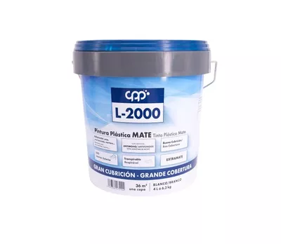 PINTURA PLASTICA BLANCA MATE 4L L2000