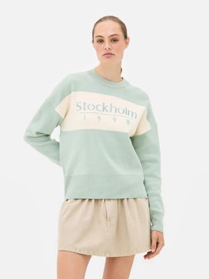 Jersey de punto con cuello redondo