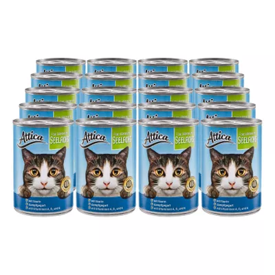 Attica Katzennahrung Seelachs 415g, 20er Pack