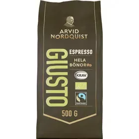 Arvid Nordquist Espresso 500g Giusto pavut Luomu, Fairtrade
