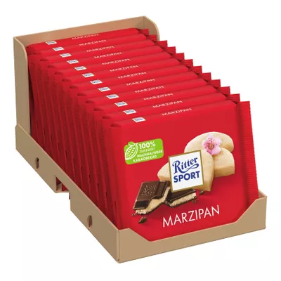 Ritter Sport Marzipan Schokolade 100 g, 12er Pack