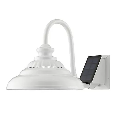 Red Shed Metal Solar Barn Light, White