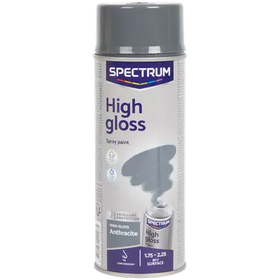 Barva s vysokým leskem ve spreji Spectrum Antracitová