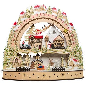 Wooden LED Advent Christmas Calendar