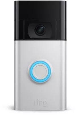 Sonnette connectée RING Video Doorbell - Satin Nickel Slim