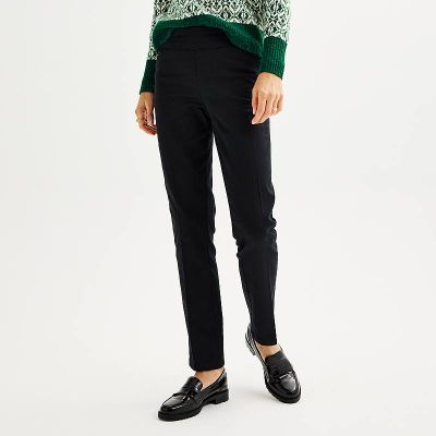 Women's Croft & Barrow® Effortless Stretch Pull-On Straight-Leg Pants