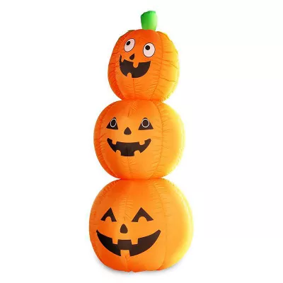 G128 4ft Pumpkin Halloween Inflatable Decor with LED Lights