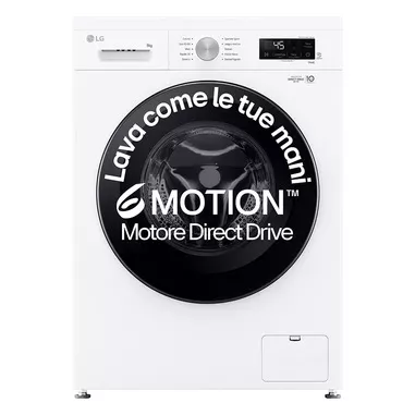 LG F4NX1009NWK Lavatrice smart 9kg, Classe A, 1400...