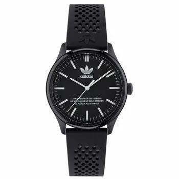 Adidas Originals Code One Black Dial Silicone Strap Watch AOSY23031