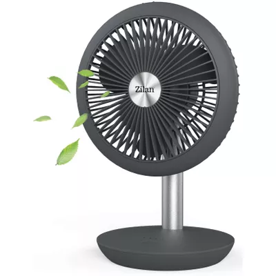 Zilan Akku Tischventilator 4000 mAh Akku 4 Geschwindigkeitsstufen