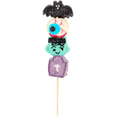 Halloweenské marshmallow lízátko