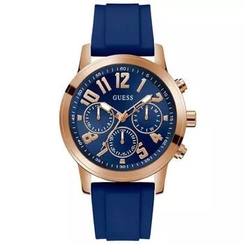 GUESS Parker Navy Blue Silicone Strap Men's Watch GW0708G3