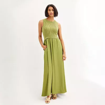 Women's Taylor Mixed Media Maxi Dress