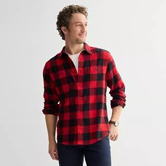 Men's Sonoma Goods For Life® Supersoft Flannel Button-Down Shirt