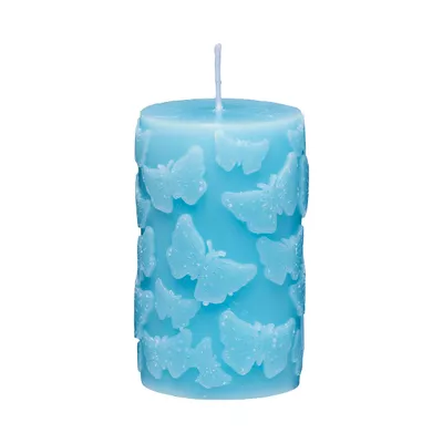 Moulded Pillar Candle 10cm Assorted