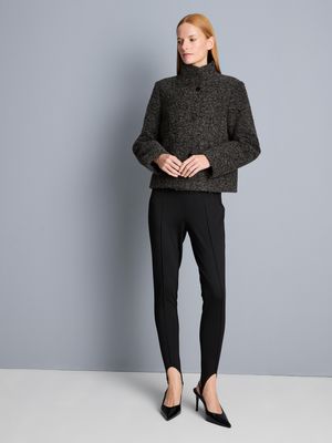 Chaqueta de cuello alto cepillada