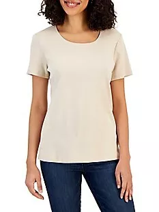 Short-Sleeve Scoopneck Top