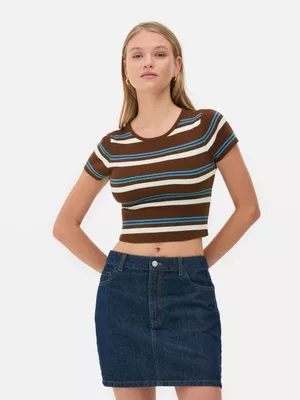 Camiseta corta de punto