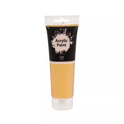 Acrylic Colour Paint Tube Gold 125mL