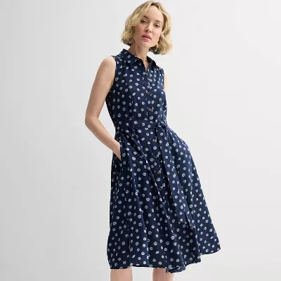 Women's Croft & Barrow® Y-Neck Shirtdress