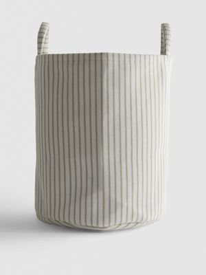 Cesta para la colada a rayas