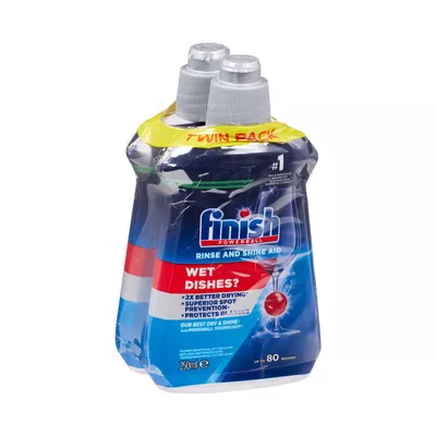 Finish Rinse Aid 250mL Twin Pack