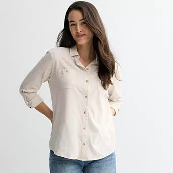Women's Sonoma Goods For Life® Button Down Knit Top