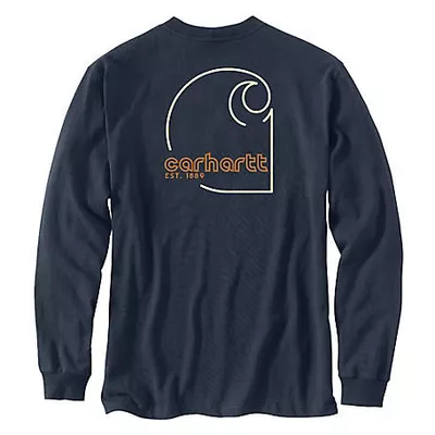 Carhartt Men's Loose Fit Pocket C Graphic Long-Sleeve Work Shirt