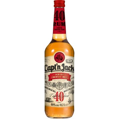 Capt'n Jack Rum 40,0 % vol 0,7 Liter - Inhalt: 6 Flaschen