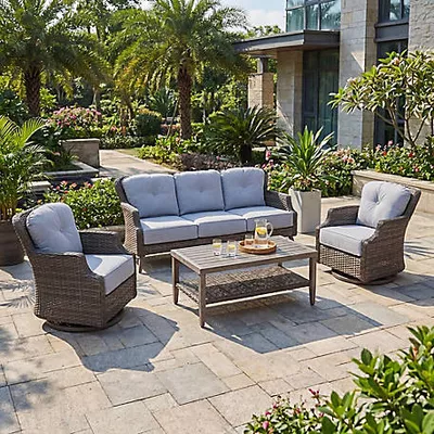 Patio Time 4 pc. Propane Fire Pit Set, Grey