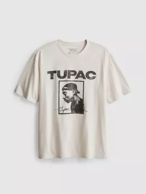 Camiseta gráfica de manga corta de Tupac