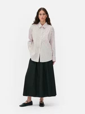 Camisa de popelina a rayas de The Edit