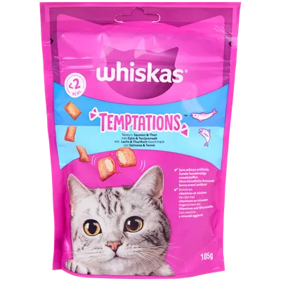 Kočičí pamlsky Whiskas Temptations Losos a mořské plody