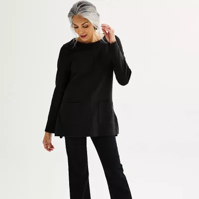 Women's Croft & Barrow® Long Sleeve Pocket Boatneck Tunic