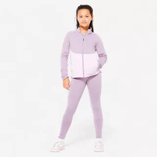 Tuta bambina ginnastica poliestere lilla-viola