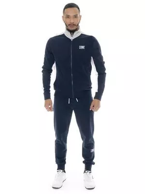 LEONE 1947 APPAREL Tuta da uomo in cotone non garzato con colletto e zip Leone Basic