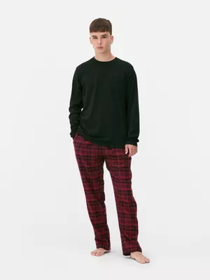 Pijama largo de cuadros
