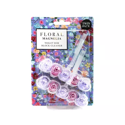 Floral Toilet Rim Block Cleaner Magnolia 2pk