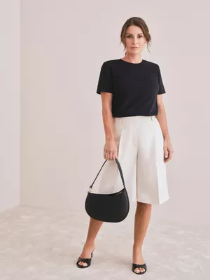 Camiseta de algodón con hombreras By Coleen