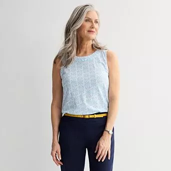Women's Croft & Barrow® Braided Neckline Top