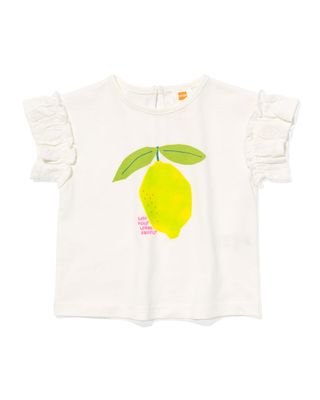 HEMA Baby T-shirt Citroen Gebroken Wit (gebroken wit)