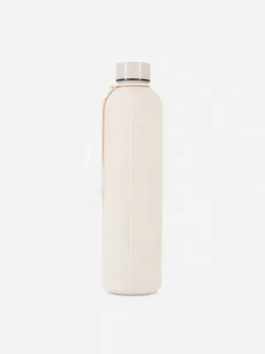 Botella de agua con acabado escarchado