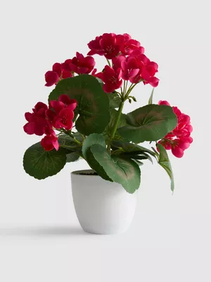 Arreglo floral sintético en maceta