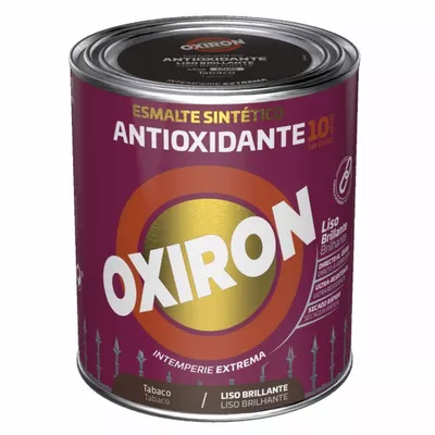ESMALTE SINTÉTICO ANTIOXIDANTE BRILLANTE OXIRON LISO 750ML NEGRO