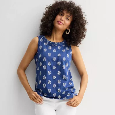 Women's Croft & Barrow® Braided Neckline Top