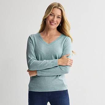 Women's Croft & Barrow® The Extra Soft V-Neck Sweater