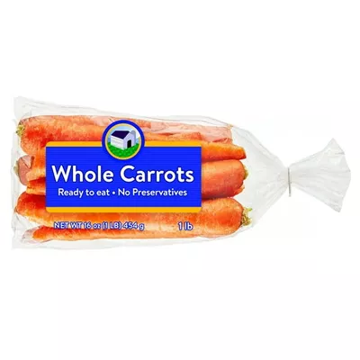 Fresh Whole Carrots, 1 lb Bag
