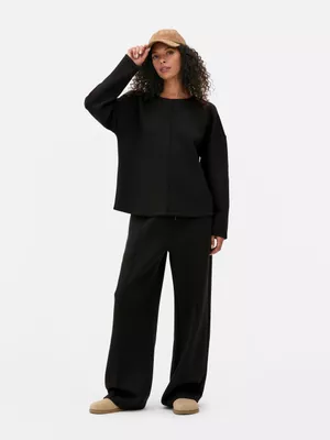 Jersey de cuello redondo y corte holgado de The Edit