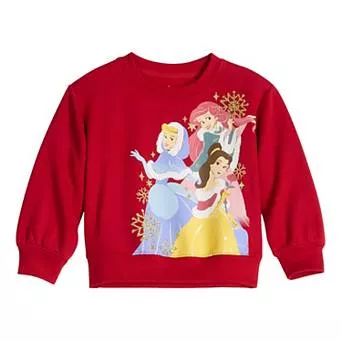 Baby & Toddler Girl Jumping Beans® Disney Princess Cinderella, Belle & Ariel Graphic Crewneck Sweatshirt