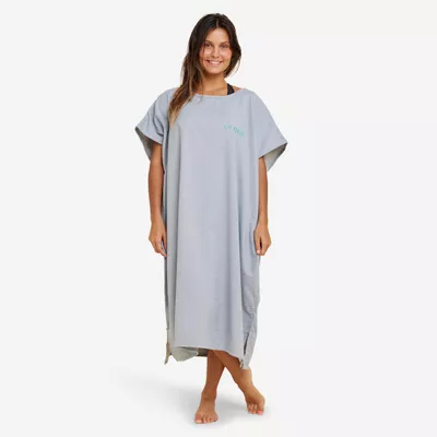 Surf-Poncho Damen/Herren - 100 grau meliert